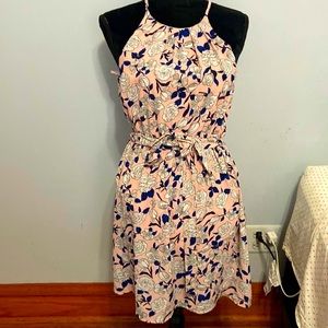 Floral Summer Pleated Dress Size Small
